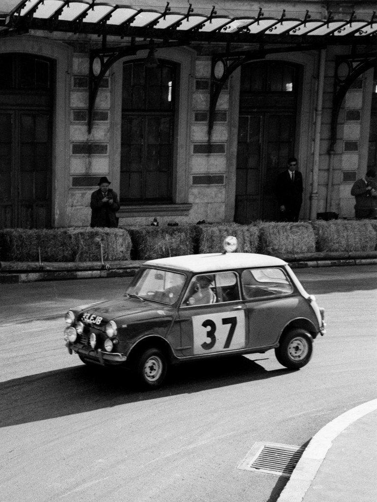 Monte carlo rally car in action